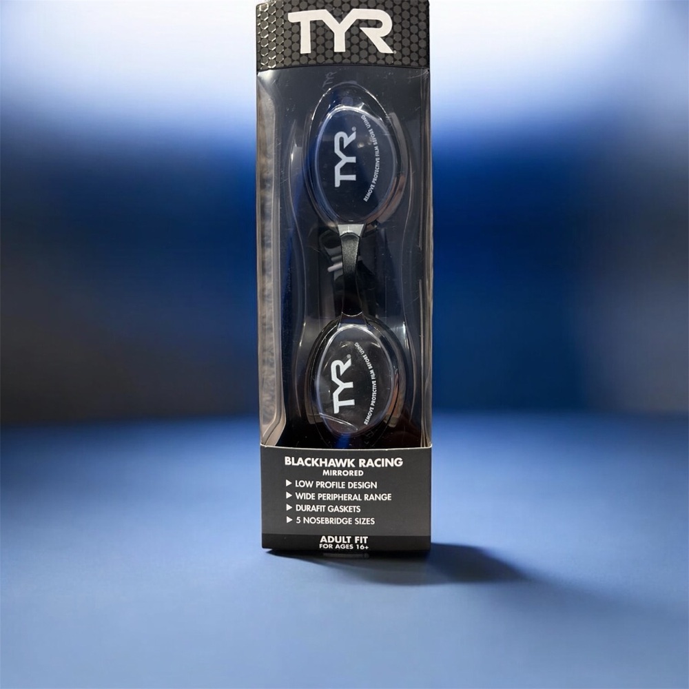 TYR Blackhawk Racing  Swimming Sport Goggles Black  "NEW"